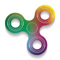 Fidget spinner sign. Vector. Colorful icon with bright texture o Royalty Free Stock Photo