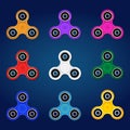 Fidget Spinner Toy Vector Pack Royalty Free Stock Photo
