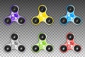 Fidget Spinners Popular Antistress Hand Toys. EPS 10 Vector Illustration Royalty Free Stock Photo