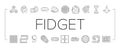 fidget toy fun antistress game icons set vector Royalty Free Stock Photo