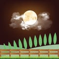 Picturesque nigh time rural country scene Royalty Free Stock Photo