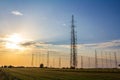 Field with antennas Royalty Free Stock Photo