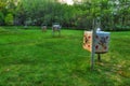 Field archery range in a park Royalty Free Stock Photo