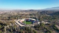 Field areal view of malvinas argentinas world cup stadium, mendoza province, argentina