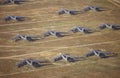 A Field of B-52 Aircraft, Davis Montham Air Force Base, Tucson, Arizona Royalty Free Stock Photo