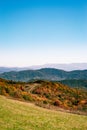 Mountain Range in the Fall at Sunset Royalty Free Stock Photo
