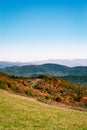 Mountain Range in the Fall at Sunset Royalty Free Stock Photo