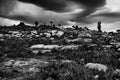 Field of big Stones landscape north of Vila Mendo de Tavares Portugal