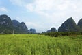 field contry scenery view,Yangshuo County Royalty Free Stock Photo