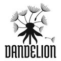 Field dandelion logo icon, simple style.