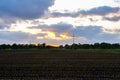 Field at dusk Royalty Free Stock Photo