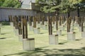 Field of empty chairs Royalty Free Stock Photo