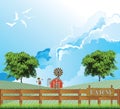 Picturesque rural country scene Royalty Free Stock Photo