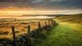 Sunrise Over Cliffs: Traditional British Landscape Photography
