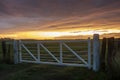 Field gateway in countryside,