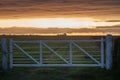 Field gateway in countryside,