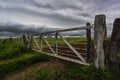 Field gateway in countryside, Buenos Aires province