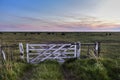 Field gateway in countryside,