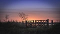 Field gateway in countryside,