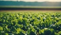A field green lettuce plants cabbage Royalty Free Stock Photo