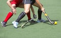 Field hockey close up Royalty Free Stock Photo