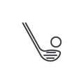 Field hockey line icon