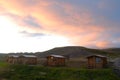 Field houses in Reykjahlid, Iceland