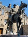 Equestrian bronze statue of Field Marshall Sir Douglas Haig at the Edinburgh Castle Scotland