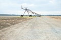 Field Mobile Irrigation Close Royalty Free Stock Photo