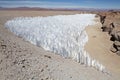 Field of penitentes along the road from La Casualidad to Mina Julia, Puna de Atacama, Argentina Royalty Free Stock Photo