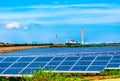 Field of photovoltaic panel in sunny day