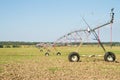 Farming Irrigation with pivot sprinkler system