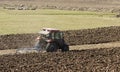 A field plowed for winter wheat planting