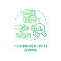 Field productivity zoning green gradient concept icon