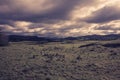 Field sepia landscape across open farmland UK Royalty Free Stock Photo