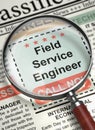 Field Service Engineer Wanted. 3D.