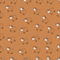 Field of sheep seamless texture