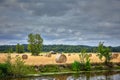 Field of Straw Rolls Royalty Free Stock Photo