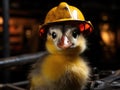 Duckling in Fireman Cap ready to save