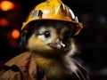 Duckling in Fireman Cap ready to save