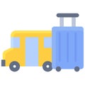Field trip icon, High school related vector illustration Royalty Free Stock Photo