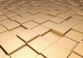 Field of uneven gold tiles