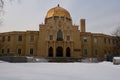 Fieldhouse in the Snow Royalty Free Stock Photo