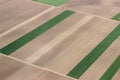 Fields from the air. Fields aerial photo. Aerial photography of green fields. Green fields aerial view. Royalty Free Stock Photo