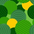 Fields and arable land background. Round pattern seamless