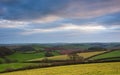 Fields of Berry Pomeroy Village in Devon, England Royalty Free Stock Photo