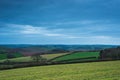 Fields of Berry Pomeroy Village in Devon, England Royalty Free Stock Photo