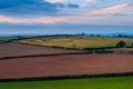 Fields of Berry Pomeroy Village in Devon