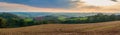 Fields of Berry Pomeroy Village in Devon