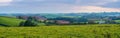 Fields of Berry Pomeroy Village in Devon